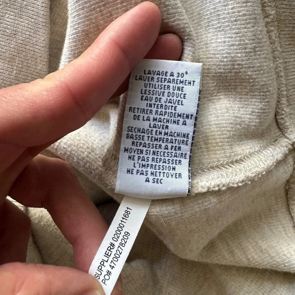 Polo Ralph Lauren Shawl Collar Sweatshirt Men's L Oatmeal‎ Beige Preppy